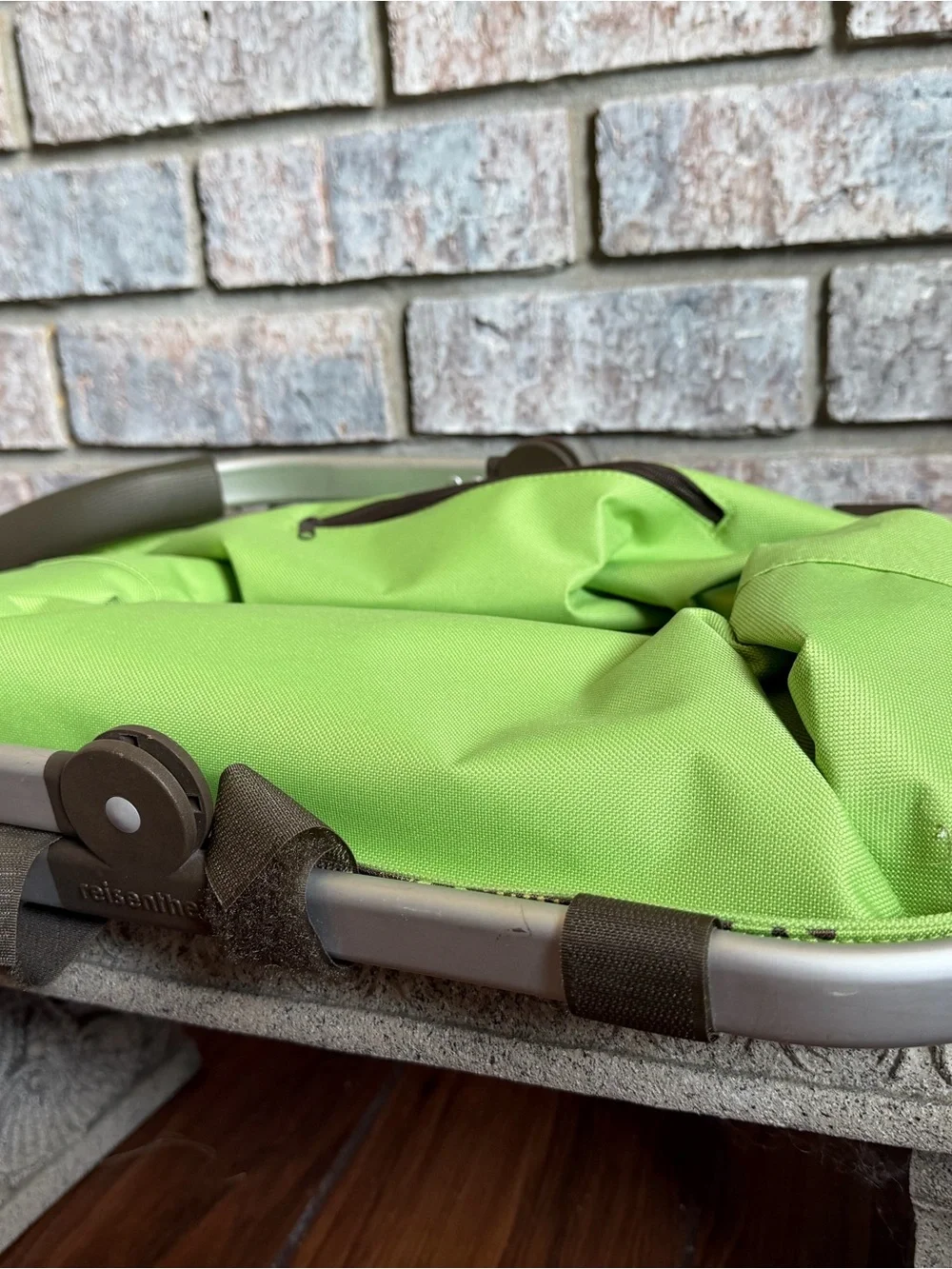 Green & Brown Floral Market Basket / Picnic Basket
